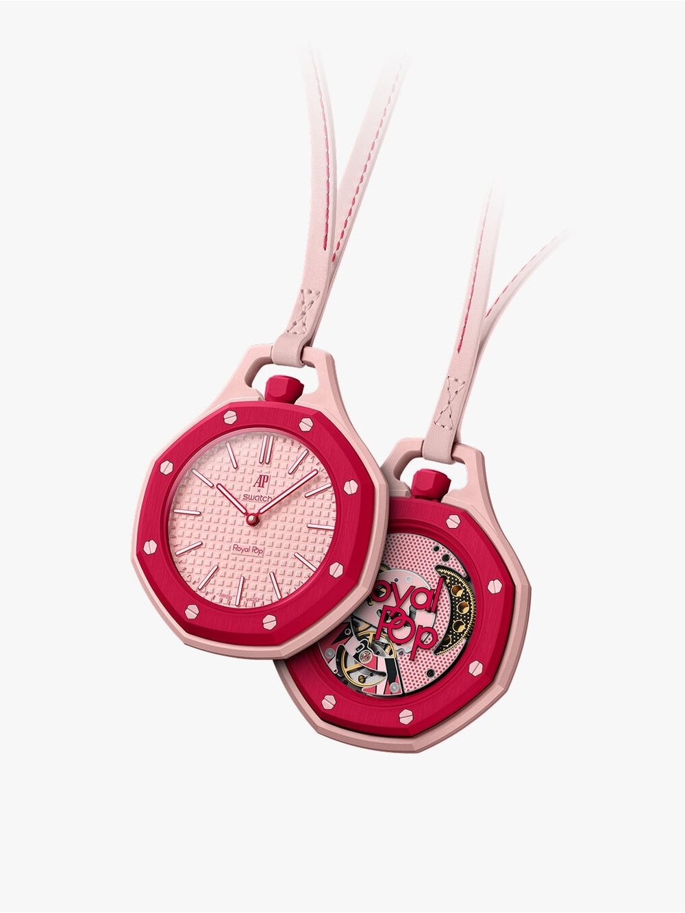 Audemars Piguet x Swatch Royal Pop RED PINK 
 Pendant Watch OTTO ROSSO AP